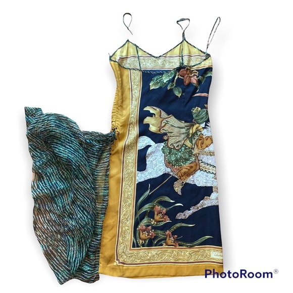 NEW Cynthia Rose Silk Salvatore Ferragamo Scarf Dress size Small - Picture 7 of 13